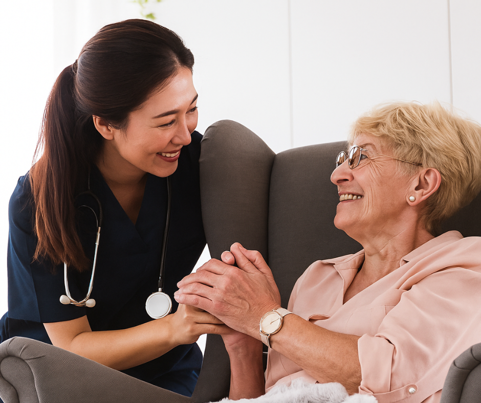 Professional nurse providing compassionate home care services in Katy TX